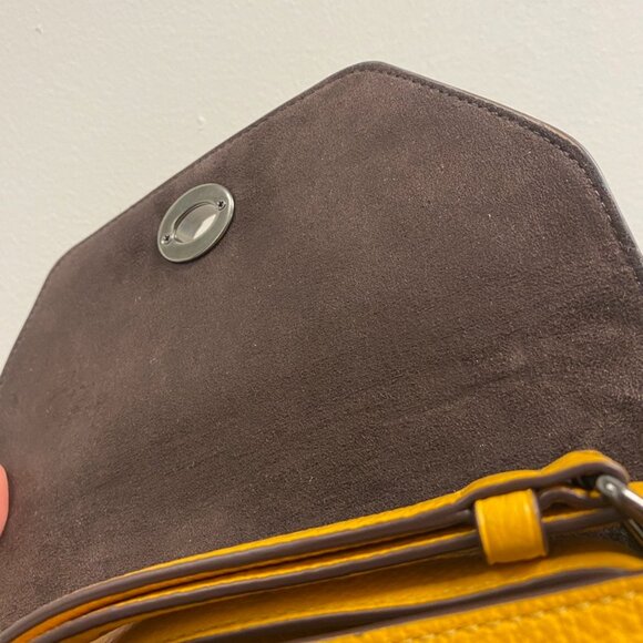 Coach C2815 Karlee Crossbody Bag Refined Pebble Leather, Ochre Yellow - Picture 6 of 6